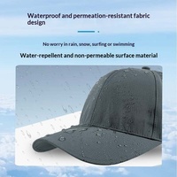 Gorra de Béisbol Deportiva Unisex de Nailon Transpirable e Impermeable, Color Sólido, para Pesca al Aire Libre, 6 Paneles, Resistente a la Lluvia Intensa, para las 4 Estaciones