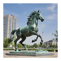 Statue de cheval animal promotionnel de haute qualité art fait à la main sculpture de cheval en bronze grandeur nature