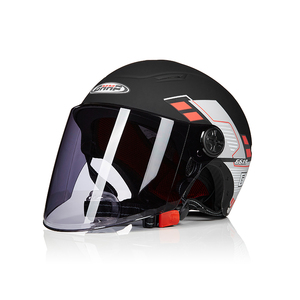 <span class=keywords><strong>Casque</strong></span> de moto ouvert 3/4, <span class=keywords><strong>casque</strong></span> de <span class=keywords><strong>scooter</strong></span> électrique rétro personnalisé OEM ODM, design demi-visage - Product Image 1
