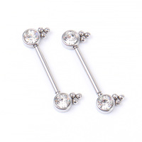 ASTM F136 Titanium Nipple Ring Body Jewelry Barbell Hot Selling Design Piercing Jewelry for Women