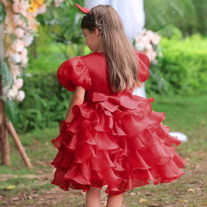 Robe tutu rose à paillettes pour filles, tenue de spectacle pour la Journée des enfants - Product Image 4