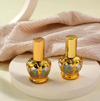 Flacon pulvérisateur de parfum en verre électroplaqué de 12 ml avec bouchon couronne, rechargeable, atomiseur de voyage pour échantillons