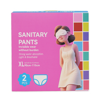Vente en Gros en Stock, Lot de 2 Pièces/Paquet, 40 Paquets/Boîte, Culottes Menstruelles pour Adultes, Super Douces et Absorbantes, Sous-vêtements Sanitaires Féminins