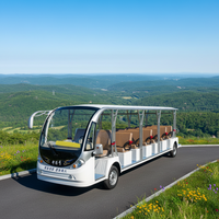 Navette électrique à toit ouvert homologuée pour la route, certifiée CE, 23 places, 72V 11KW 200AH, autonomie de 100 km, pour stations balnéaires, campus et usines