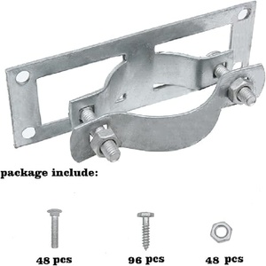 Nhiệm Vụ Nặng Nề Bê Tông Nghiêng Vòng Hình Chữ U Chuỗi Liên Kết Màu Đen Thép Mạ Kẽm Bằng Gỗ Hàng Rào Bài Khung - Product Image 4