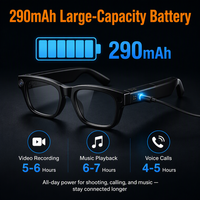 Lunettes Intelligentes M88 avec Caméra HD 1080p, Prise de Vue en Première Personne (POV), Vlog, Reconnaissance IA, Appel, 3 Couleurs