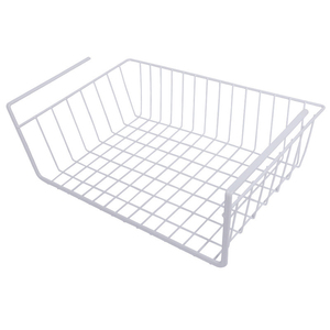 Metal Kitchen <b>Storage</b> Rack Hanging <b>Cabinet</b> Cupboard for Dormitory Essential Wardrobe Under-Desk Hanging Basket Layered <b>Storage</b> - Product Image 6