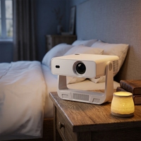 Proyector Inteligente Portátil para Cine en Casa, Venta al por Mayor de Fábrica, C880 Android 14, Largo Alcance, 1080P Nativo, Corrección Trapezoidal Automática, WiFi de Doble Banda, OEM