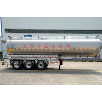 4 essieux 13000 Gallons 40000L En Alliage D'aluminium Ou En Acier Inoxydable Réservoir Chauffé Asphalte Bitume Citerne Remorques
