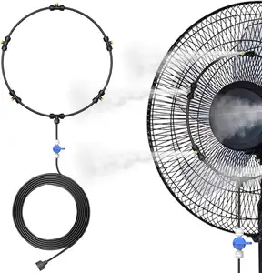Summer Outdoor Low Pressure Fog Fan Cool Spray Ring System Mist Cooling Kit