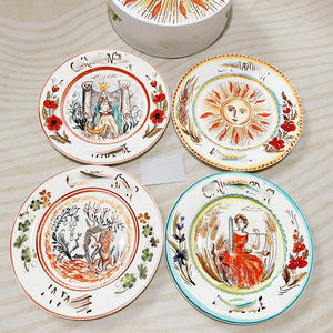 luxurious Tarot Moon Dinner Plate Ceramic Plate <b>Set</b> 4pcs Dinner Plate With Gift Box - Product Image 1