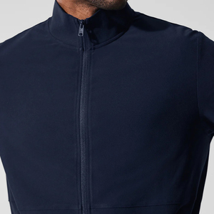 Biểu Tượng Tùy Chỉnh Thể Thao Giản Dị Áo Người Đàn Ông Của Đứng Cổ Áo Phòng Tập Thể Dục Tập Thể Dục Mỏng Phù Hợp Với Mock Cổ Đầy Đủ Zip Theo Dõi Áo Khoác - Product Image 6