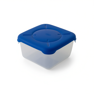 Recipientes Cuadrados Minimalistas Frigobella de PP para Almacenamiento de Alimentos, 0.50, 1.00, 1.75 L, Apilables, con Tapa Azul para Uso en la Cocina, Moldeados por Inyección - Product Image 1