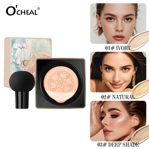 Private Label Long Lasting Waterproof Oil Control Concealer Makeup Matte Pressed Powder Air Cushion <b>Foundation</b> CC Cream - Product Image 5