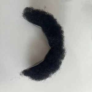 Vente en gros, 100% cheveux humains, ligne de cheveux, maquillage réaliste, <span class=keywords><strong>barbe</strong></span> de personnalité, 4mm PU, <span class=keywords><strong>barbe</strong></span> <span class=keywords><strong>Afro</strong></span> pour hommes noirs - Product Image 3