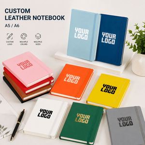 Wholesale Pu Leather Hardcover <b>A5</b> Notebook With Pen Holder Logo Custom Personalized Business Gifts Custom Hardcover Notebook - Product Image 1