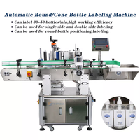 Applicateur automatique d'étiquettes rondes pour bouteilles de bière artisanale, bocaux, boîtes de conserve, autocollants, machine d'étiquetage de bureau pour plastique, verre, métal