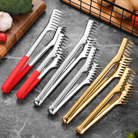 Pinces de service robustes en acier inoxydable pour cuisine domestique, outils de cuisson et de barbecue, avec poignée en silicone antidérapante, verrouillables, pour grillades et manipulation des aliments en toute sécurité