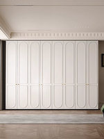 Armoire modulaire en placage de bois blanc, style mid-century, pour chambre à coucher