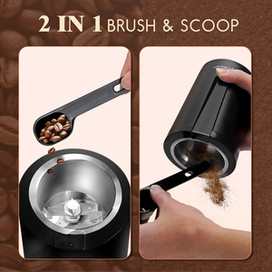 Aigostar macinacaffè elettrico, 200W, livello di macinazione regolabile, macinino per spezie 60g per chicchi di caffè, noci, spezie, grani, nero - Product Image 5