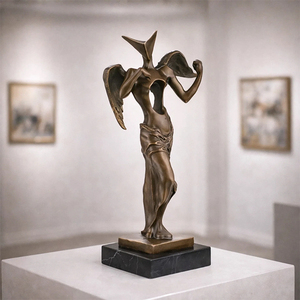 Escultura de Bronce Fundido a la Cera Perdida de Alta Calidad, Figura de Arte Moderno, Decoración de Mesa para Interiores, Escultura Humana Abstracta - Product Image 1