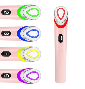 Masseur facial multifonctionnel 7 en 1, vibration <span class=keywords><strong>haute</strong></span> <span class=keywords><strong>fréquence</strong></span>, électroporation, rajeunissement de la peau, utilisation à domicile, <span class=keywords><strong>appareil</strong></span> de salon, noir - Product Image 4