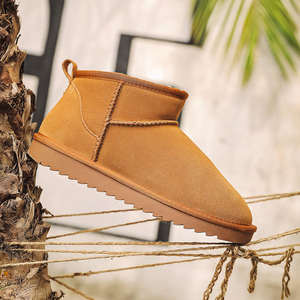 Bottes de neige décontractées pour hommes, hiver 2025, tige en PVC, épaisses, chaudes, durables, antidérapantes, tendance mode, grande taille, chaussures en coton, 40-45 - Product Image 5