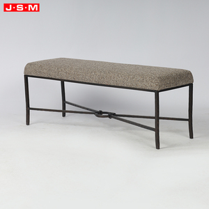 Bancs de salon en tissu personnalisés pour chambre à coucher, grand <span class=keywords><strong>banc</strong></span>, repose-pieds, ottoman, ensemble de poufs - Product Image 2
