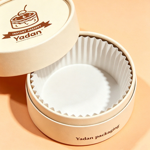 Caja de Cartón Redonda Biodegradable con Logotipo Personalizado para Pasteles, Galletas y Tartas, Envase de <span class=keywords><strong>Tubo</strong></span> de Papel para Repostería de Chocolate - Product Image 2