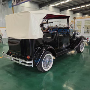 Voiture électrique mini vintage en gros, modèle classique convertible 5 places, idéale pour le tourisme panoramique et les événements de mariage - Product Image 2