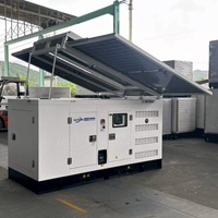 Groupe électrogène hybride diesel silencieux à énergie solaire 10kw 15kw 20kw 25kw 30kw 50kw, faible bruit, 50/60Hz, système micro-réseau