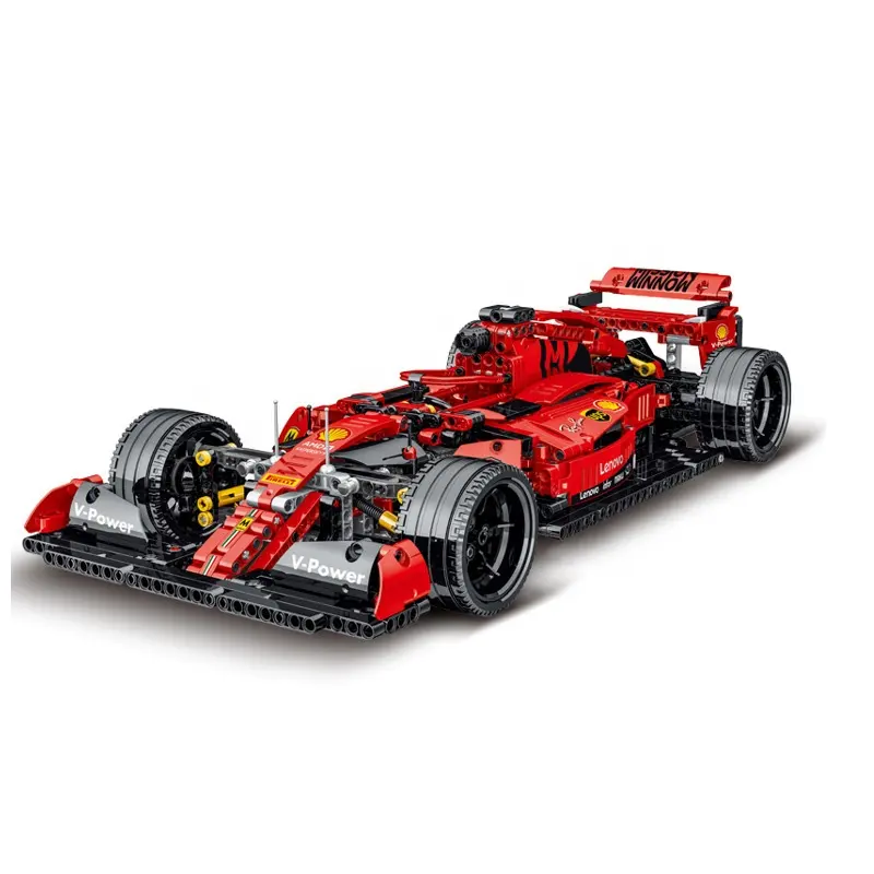 Hot Sale Race Car Building Kit Engineering Toy Brick Block Remote Control F1 Car for Children Christmas Gift