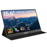Monitor Portátil de 15.6 Pulgadas 2K, 100% SRGB, Amplia Gama de Colores, Reproducción de Colores Vívidos para Trabajos de Diseño Profesional