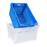 Caisse en plastique empilable et emboîtable de haute qualité, résistante et peu encombrante, pour fruits et légumes, taille 600*400*310 mm