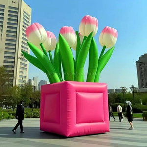 Pot de fleurs géant gonflable personnalisé en forme de tulipe avec <span class=keywords><strong>impression</strong></span> de logo pour la promotion des communes et la publicité commerciale - Product Image 5