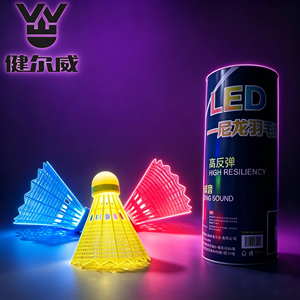 <span class=keywords><strong>Badminton</strong></span> lumineux LED coupe-vent, 3 pièces/ensemble, balle légère en plastique et nylon pour l'entraînement sportif nocturne - Product Image 3