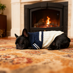 Gaya klasik ramah lingkungan kustom Sweater anjing rajutan katun poliester cetak musim dingin musim semi pabrik grosir pakaian hewan peliharaan - Product Image 4