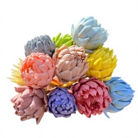 YNWYH A001 Bunga Artichoke Kering Tunggal yang Diawetkan, Dekorasi Rumah & Pernikahan, Bahan Kerajinan DIY, Langsung dari Pabrik