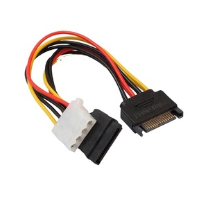 Kabel daya <span class=keywords><strong>SATA</strong></span> 15PIN bersertifikasi RoHS, kecepatan tinggi <span class=keywords><strong>SATA</strong></span> 4Pin IDE <span class=keywords><strong>Molex</strong></span> <span class=keywords><strong>Female</strong></span> + kabel daya <span class=keywords><strong>SATA</strong></span> <span class=keywords><strong>Female</strong></span> Motherboard Hard Disk 18cm - Product Image 1