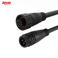 Conector Impermeable de Nylon de 3 Pines IP67 M19 20A con Bloqueo a Presión y Cable Moldeado para Iluminación LED Aeroespacial y Baterías de Bicicletas Eléctricas