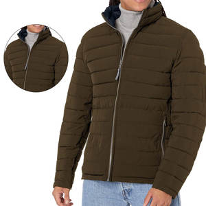 Veste matelassée pour homme de haute qualité, nouvelle collection hiver, col montant, logo frontal, manches longues, vente en gros - Product Image 5