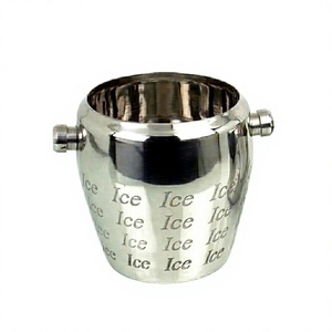 Seau à glace isotherme double paroi en acier inoxydable, motif floral, grande capacité 5L, durable, Mayur Exports, pour hôtels, bars, fêtes - Product Image 1