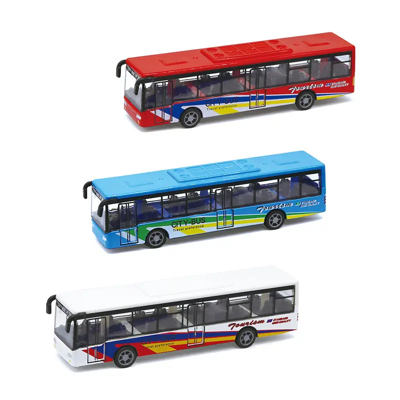 Felisu trẻ em hợp kim Xe mô hình 1:50 Diecast kim loại kéo trở lại xe buýt thành phố du lịch xe buýt hợp kim Xe mô hình đồ chơi