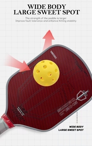 Paleta de Pickleball Profesional J2NF con Mango Ergonómico, para Jugadores Avanzados, Control y Efectos, Protección de Bordes, Peso Equilibrado - Product Image 2