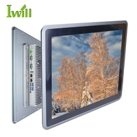 Panel de pantalla táctil industrial, 10,1 12,1 15 15,6 17 21,5 pulgadas, PC 191900 i5 i7 IP65, resistente al agua, todo en uno