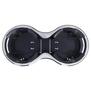 Accesorios para Auto, Soporte para Pegatinas en el Tablero y Portavasos/Portabebidas de Fibra de Carbono y Cromo, Marca Carfu - Product Image 2