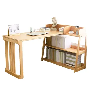 Simple solid wood study table in study