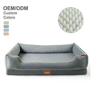 Groothandel fluwelen afneembare wasbare hoes traagschuim hondenbed voor grote honden - Product Image 1