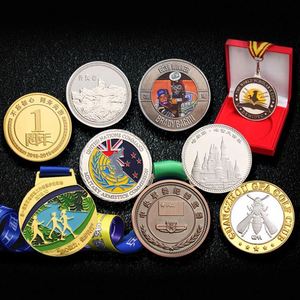 Monedas Conmemorativas de Oro y Plata, Monedas de Recuerdo Esmaltadas, Monedas de Metal de Aleación de Zinc, Monedas de Latón 3D Personalizadas Grabadas, Monedas de Desafío - Product Image 1