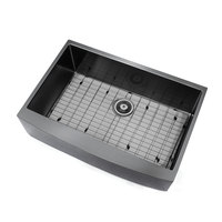 Fabriqué en Chine Tablier en acier inoxydable de 36 pouces Tablier décoratif à une seule cuvette Tablier en bronze Évier de cuisine de ferme